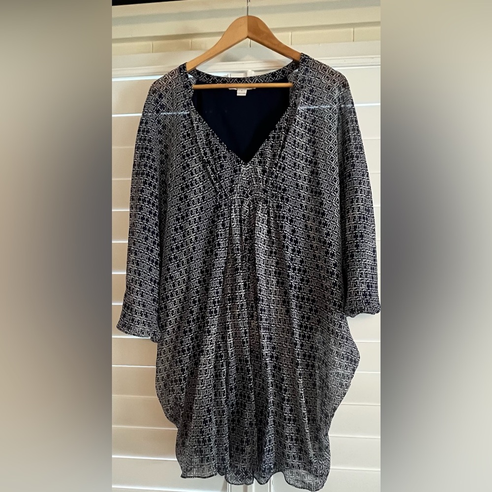 Diane Von Furstenburg indigo silk dress